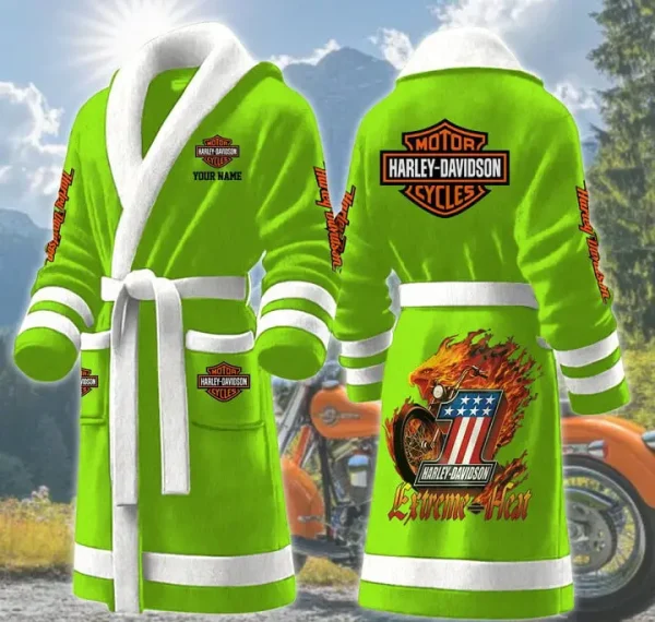 Harley Davidson Luxurious Comfort Meets Sporty Style Bathrobe