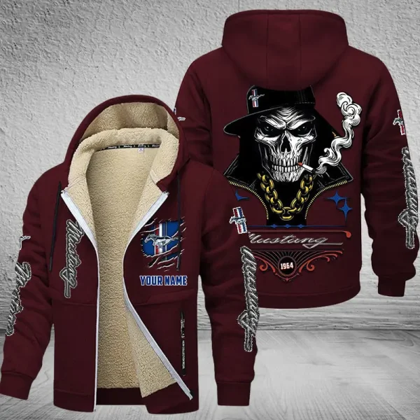 Ford Mustang NNPZC287 Men’s Thickened Zipper Hoodies - Image 4