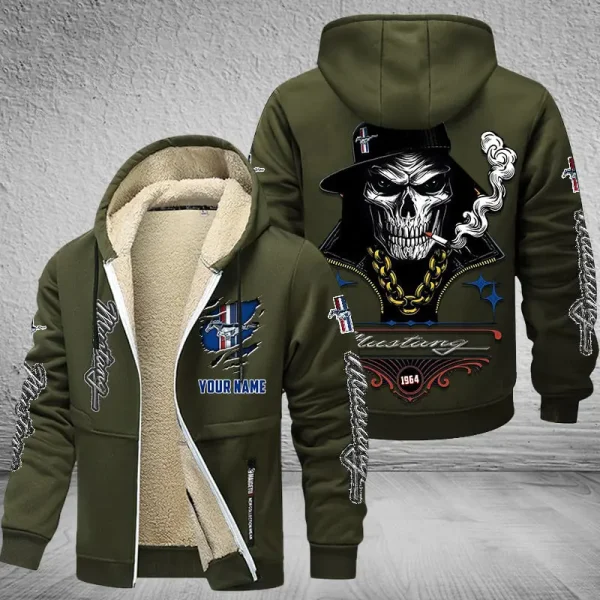 Ford Mustang NNPZC287 Men’s Thickened Zipper Hoodies - Image 8