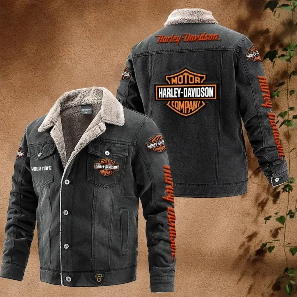 Harley Davidson Fleece Lined Denim Jacket VDFJ068