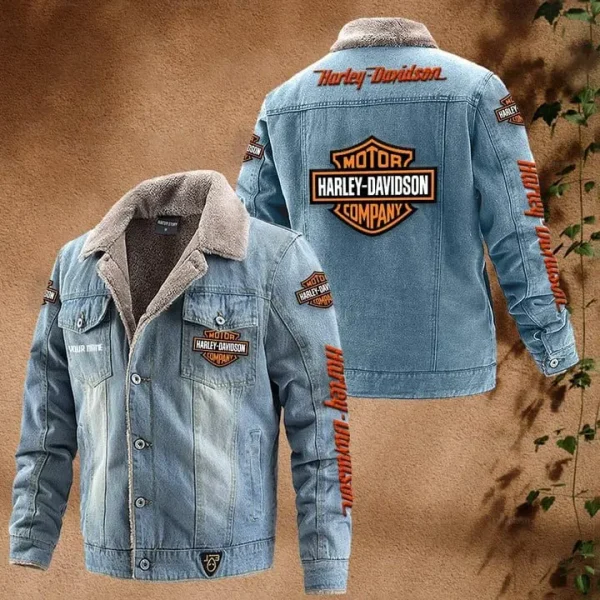 Harley Davidson Fleece Lined Denim Jacket VDFJ069