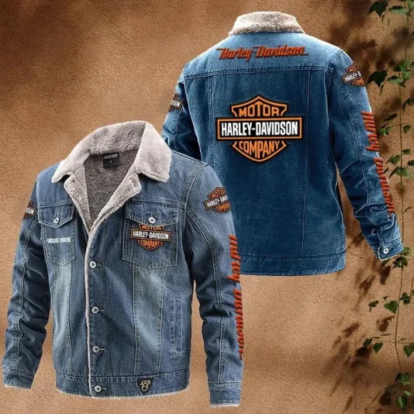 Harley Davidson Fleece Lined Denim Jacket VDFJ070