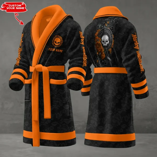 Harley Davidson Luxurious Comfort Meets Sporty Style Bathrobe-VDBATHROBE035