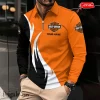 Harley Davidson Men Casual Polo Long Sleeve T-shirt Summer Comfortable Top