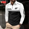 Fox Racing Men Casual Polo Long Sleeve T-shirt Summer Comfortable Top