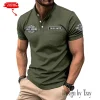 Harley Davidson Summer Style Men's T-Shirt Collared Henry Short Sleeve Casual Top for Men MTTMMHS001