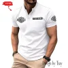 Harley Davidson Summer Style Men's T-Shirt Collared Henry Short Sleeve Casual Top for Men MTTMMHS001