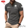 Harley Davidson Summer Style Men's T-Shirt Collared Henry Short Sleeve Casual Top for Men MTTMMHS005