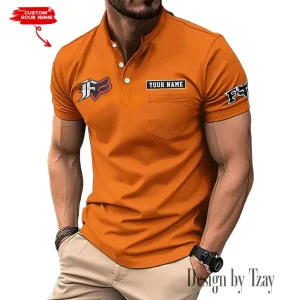 Fox Racing Summer Style Men's T-Shirt Collared Henry Short Sleeve Casual Top for Men MTTMMHS006