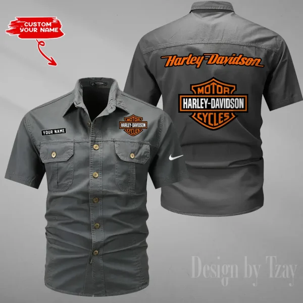 Harley Davidson Summer Men's Wear Short Sleeve Cotton Military Travel MTTCCS001