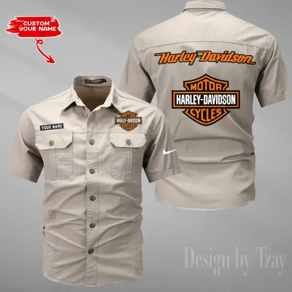 Harley Davidson Summer Men's Wear Short Sleeve Cotton Military Travel MTTCCS001 - Image 2