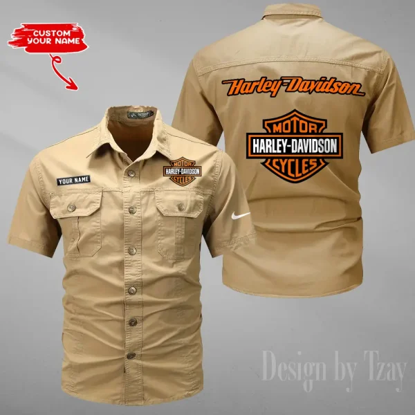 Harley Davidson Summer Men's Wear Short Sleeve Cotton Military Travel MTTCCS001 - Image 3