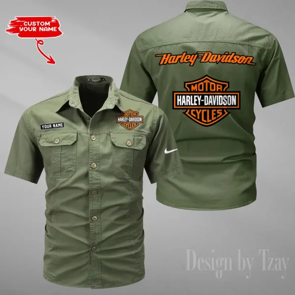 Harley Davidson Summer Men's Wear Short Sleeve Cotton Military Travel MTTCCS001 - Image 5
