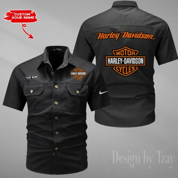 Harley Davidson Summer Men's Wear Short Sleeve Cotton Military Travel MTTCCS001 - Image 6