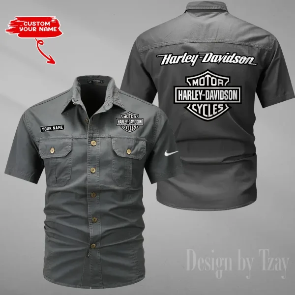 Harley Davidson Summer Men's Wear Short Sleeve Cotton Military Travel MTTCCS002