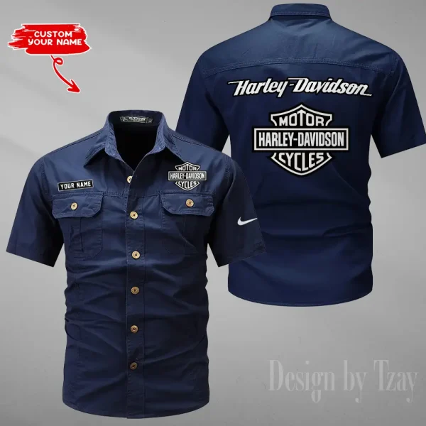 Harley Davidson Summer Men's Wear Short Sleeve Cotton Military Travel MTTCCS002 - Image 3