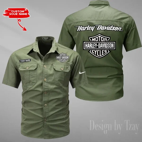 Harley Davidson Summer Men's Wear Short Sleeve Cotton Military Travel MTTCCS002 - Image 4