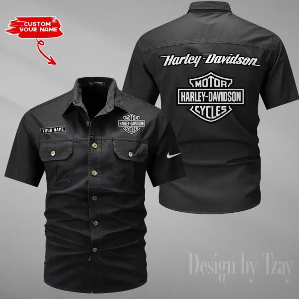 Harley Davidson Summer Men's Wear Short Sleeve Cotton Military Travel MTTCCS002 - Image 6
