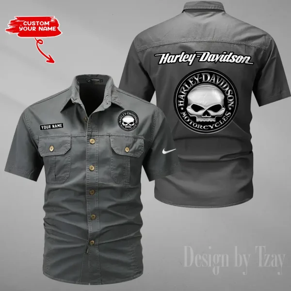 Harley Davidson Summer Men's Wear Short Sleeve Cotton Military Travel MTTCCS003
