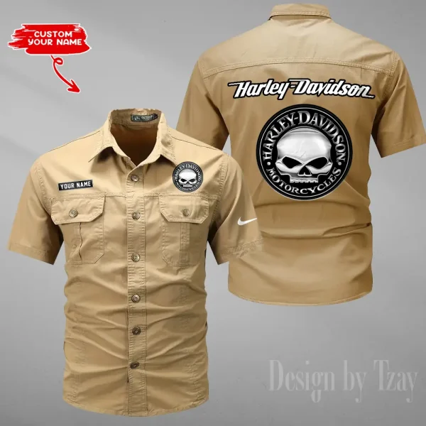Harley Davidson Summer Men's Wear Short Sleeve Cotton Military Travel MTTCCS003 - Image 2