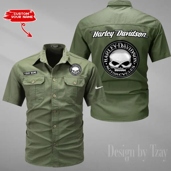 Harley Davidson Summer Men's Wear Short Sleeve Cotton Military Travel MTTCCS003 - Image 4
