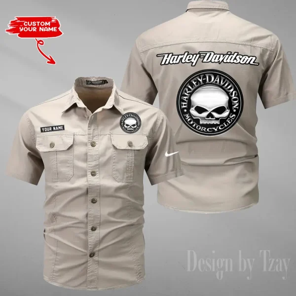 Harley Davidson Summer Men's Wear Short Sleeve Cotton Military Travel MTTCCS003 - Image 5