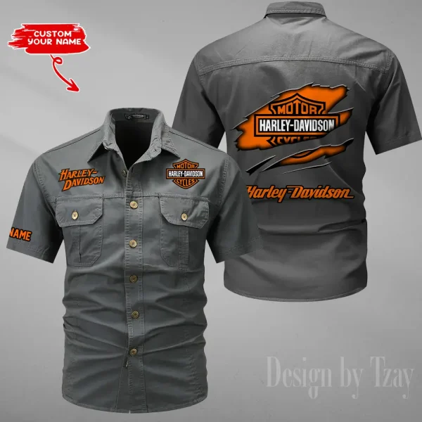 Harley Davidson Summer Men's Wear Short Sleeve Cotton Military Travel MTTCCS005