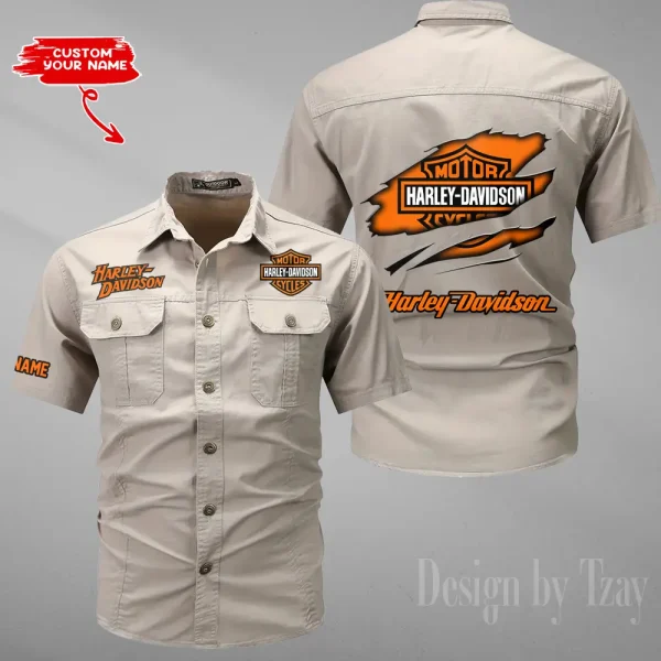 Harley Davidson Summer Men's Wear Short Sleeve Cotton Military Travel MTTCCS005 - Image 5