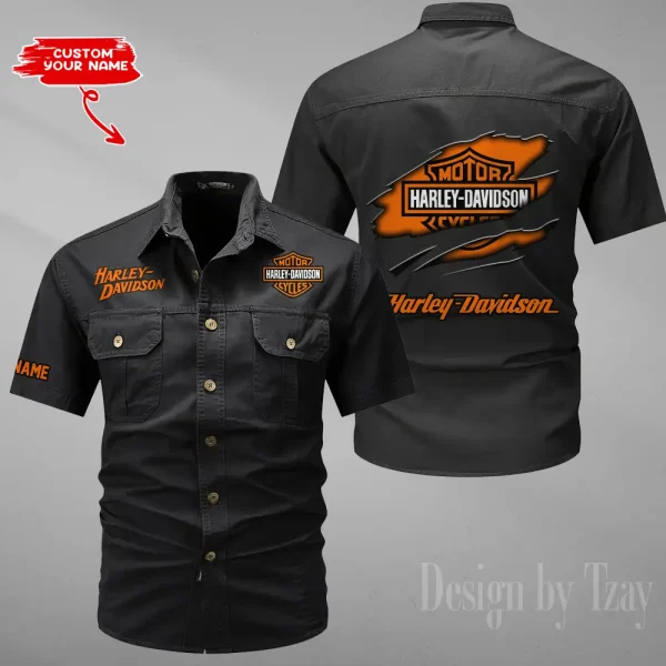 Harley Davidson Summer Men's Wear Short Sleeve Cotton Military Travel MTTCCS005 - Image 6