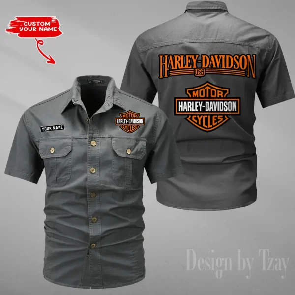 Harley Davidson Summer Men's Wear Short Sleeve Cotton Military Travel MTTCCS006