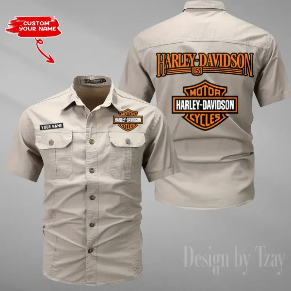 Harley Davidson Summer Men's Wear Short Sleeve Cotton Military Travel MTTCCS006 - Image 5