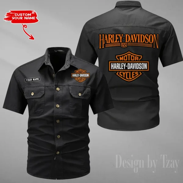 Harley Davidson Summer Men's Wear Short Sleeve Cotton Military Travel MTTCCS006 - Image 6