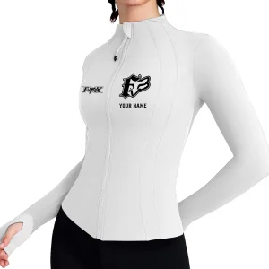 Fox Racing Women's Tracksuit Jacket Slim Fit Long Sleeved Fitness Coat Yoga Tops MTTWAJ008