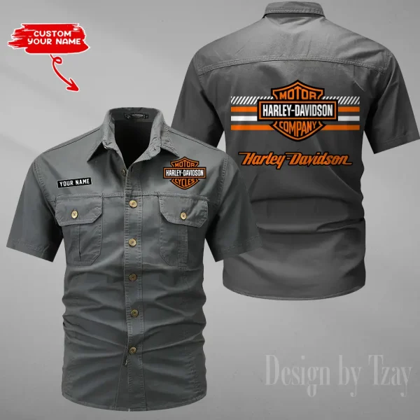 Harley Davidson Summer Men's Wear Short Sleeve Cotton Military Travel MTTCCS007