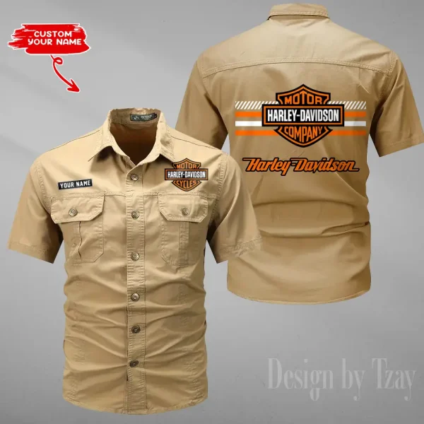 Harley Davidson Summer Men's Wear Short Sleeve Cotton Military Travel MTTCCS007 - Image 3