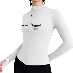 Fox Racing Women's Tracksuit Jacket Slim Fit Long Sleeved Fitness Coat Yoga Tops MTTWAJ009