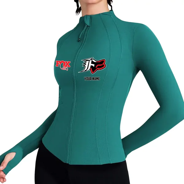Fox Racing Women's Tracksuit Jacket Slim Fit Long Sleeved Fitness Coat Yoga Tops MTTWAJ010