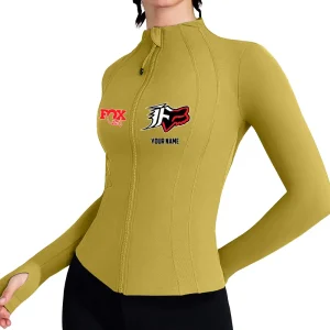 Fox Racing Women's Tracksuit Jacket Slim Fit Long Sleeved Fitness Coat Yoga Tops MTTWAJ010