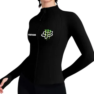 Fox Racing Women's Tracksuit Jacket Slim Fit Long Sleeved Fitness Coat Yoga Tops MTTWAJ011