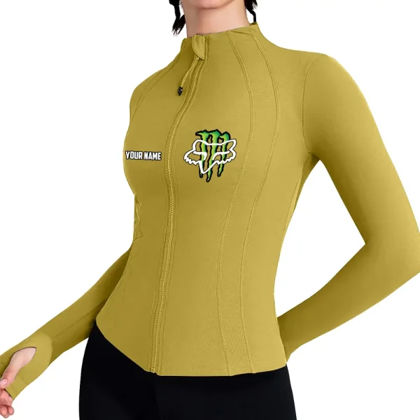 Fox Racing Women's Tracksuit Jacket Slim Fit Long Sleeved Fitness Coat Yoga Tops MTTWAJ011