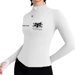 Fox Racing Women's Tracksuit Jacket Slim Fit Long Sleeved Fitness Coat Yoga Tops MTTWAJ012