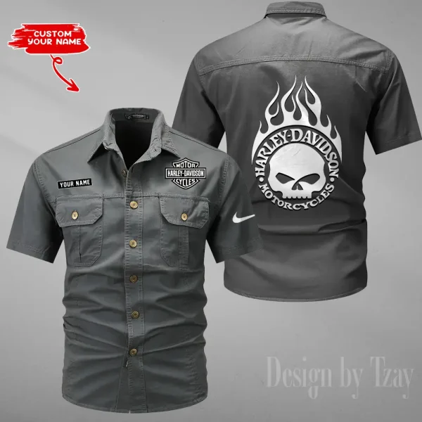 Harley Davidson Summer Men's Wear Short Sleeve Cotton Military Travel MTTCCS008