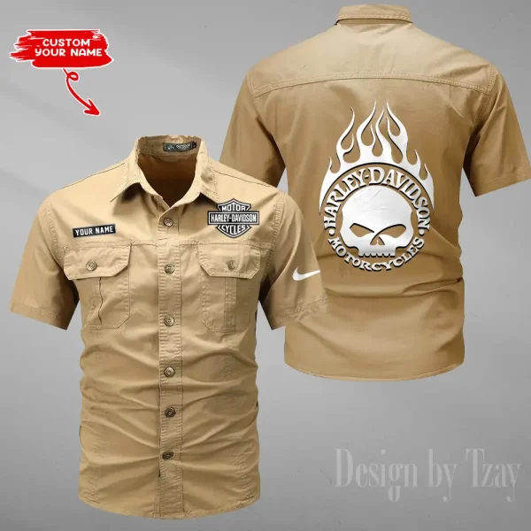 Harley Davidson Summer Men's Wear Short Sleeve Cotton Military Travel MTTCCS008 - Image 2