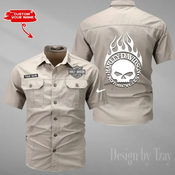 Harley Davidson Summer Men's Wear Short Sleeve Cotton Military Travel MTTCCS008 - Image 5