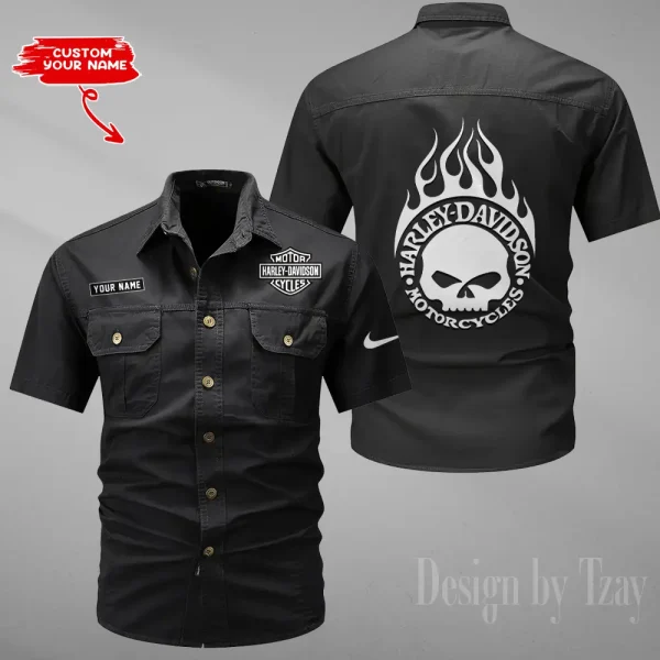Harley Davidson Summer Men's Wear Short Sleeve Cotton Military Travel MTTCCS008 - Image 6