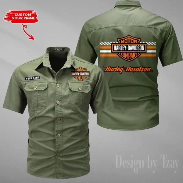Harley Davidson Summer Men's Wear Short Sleeve Cotton Military Travel MTTCCS007 - Image 4