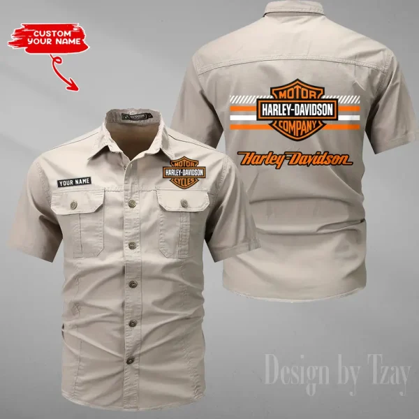 Harley Davidson Summer Men's Wear Short Sleeve Cotton Military Travel MTTCCS007 - Image 5