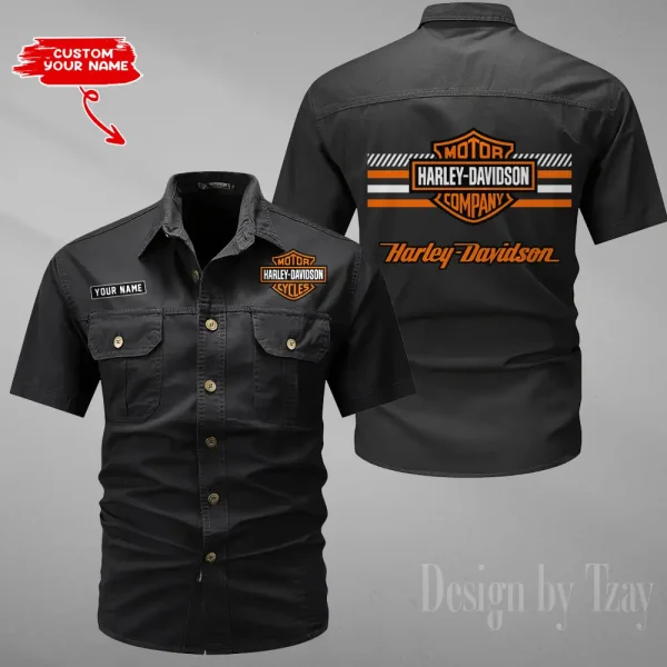 Harley Davidson Summer Men's Wear Short Sleeve Cotton Military Travel MTTCCS007 - Image 6