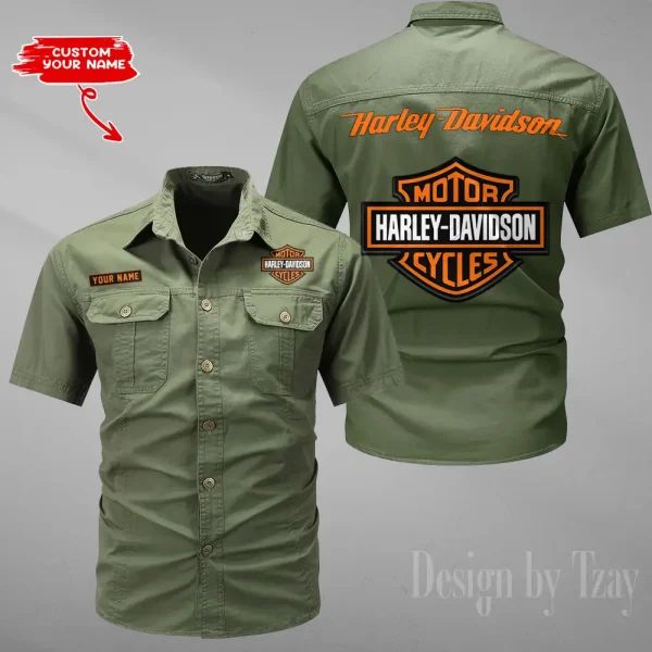 Harley Davidson Summer Men's Wear Short Sleeve Cotton Military Travel MTTCCS011 - Image 3