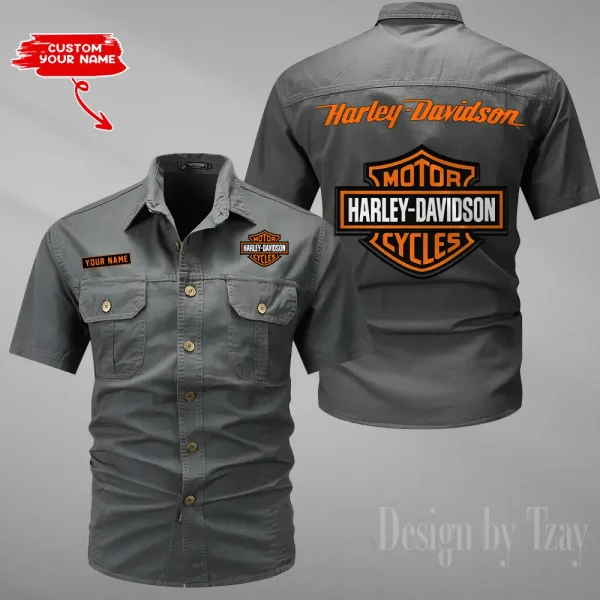 Harley Davidson Summer Men's Wear Short Sleeve Cotton Military Travel MTTCCS011 - Image 4